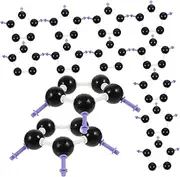 TIDTALEO 1set Carbon Molecule Model Structure Kit for Science Education Detailed Molecular Structure Teaching Aid for Chemistry Classrooms and Labs