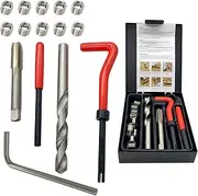 ANPTGHT M10x1.25 Thread Repair Kit, Helicoil Thread Inserts Taps Kit with HSS Drill Bits Compatible Hand Tool Set for Damaged Thread ＆ Auto Repairing(Metric)