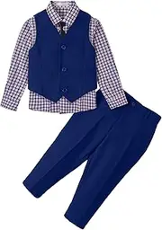 [KEYWANTS] Boys Suit, Kids Formal Tuxedos for Boy Vest and Pants Set, Teen Boys Dress Clothes for Wedding