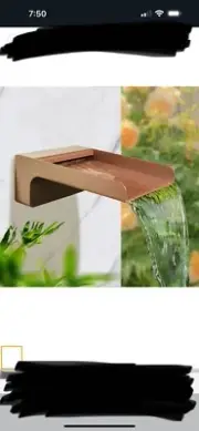 304 Stainless Steel Water Fountain Spout Scupper Waterfall Spillway Brown Pools