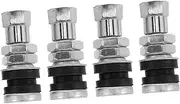 Gatuida Valve Stem Kit for Tires 4pcs Metal Valve Stems Leakproof Design Air for Car Part Motorcycle Electric Vehicle