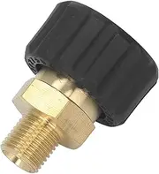 Pressure Washer Adapter Brass Rubber Anti Corrosion G1/4in to M22 X 1.5mm Pressure Washer Hose Thread Replacement (Male to Female 15mm OD)