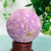 422g Natural Purpurite Quartz Sphere Crystal Ball Healing Reiki Decoration