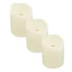 LED Candle Lamp Flameless Battery Powered LED Swing Candle Light 3Pcs Warm Light