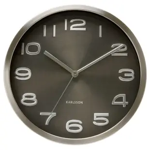 荷蘭Karlsson, Wall clock 29cm Maxie steel black