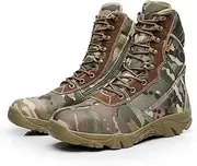 [Tebapi] Mens Backpacking Boots Men Military Boots Camouflage Tactical Combat Boots Men Kamuflaj Bot Army Shoes Men Climbing Shoes Botas Hombre