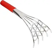 GANAZONO Beach Clamming Rake Durable Metal Shell Digger Tool with Comfortable Handle for Efficient Beach Digging of Oysters Clams and Shells for Shellfish Collection