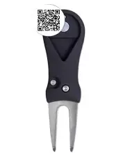 Rick Roll QR Code Logo Funny Prank Golf Ball Marker + Switchblade Divot Tool
