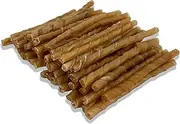It's Treat Time Dog Beef Rawhide Twist Sticks, 12.5cm (50 Pack), Brown - Long-Lasting Dog Treats, Dental Chews for Dogs, Teeth Cleaning, Tartar Control, Oral Health