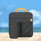 Beach Chair Insulated Cup Holder Bedside Caddy Mesh Pouch Camping Chair Armrest