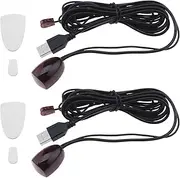 SING F LTD 2PCS IR Infrared Remote Control Extender Repeater Cable IR Signal Receiver & IR Emitter Blaster Extension Cable 20-60KHZ for Set-Top Box