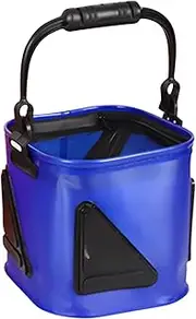 Minnow Buckets | Wider Handle Foldable Fishing Bucket Organizer | Multi-Functional Fish Storage Tackle Boxes for Transport Kayaks Camping Car Shack Swamp