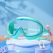 HD Children's Large Frame Waterproof and Anti-fog Swimming Goggles, Swim Goggles for Boys and Girls 3-14