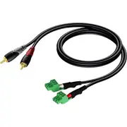 PROCAB CLA832/1.5 2X RCA To 2X Terminal Blocks 1.5M