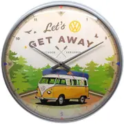 VW Let's Get Away Wall Clock Nostalgic Art