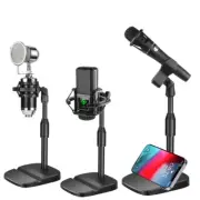 Desktop Phone Bracket with Mic Stand for Video Meetings and Interviews