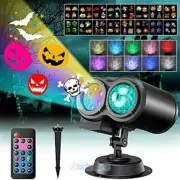 2 In 1 Christmas Holiday LED Laser Light Ocean Wave Projector House Spotlight