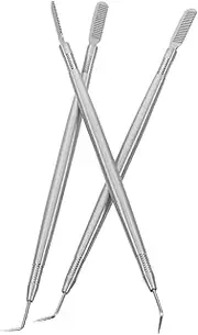 LRXIYODE 3pcs Lift Perm Tool Lash Separator Tool Stainless Steel Metal Rods for Eyebrow Perming Curling Extensions Supplies Silver