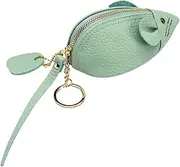 [BESTYASH] Leather Coin Purse Mouse Shape Small Purse for Women Cute and Practical Wallet Perfect Present Color