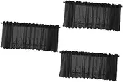 Cabilock 3pcs Short Lace Half Curtain Window Shade Decorative for Boys and Girls Room Kitchen Balcony 137x61cm
