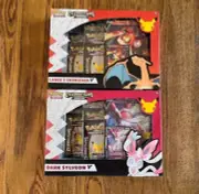 Pokemon TCG - Celebrations Lance's Charizard V Box & Dark Sylveon V Box