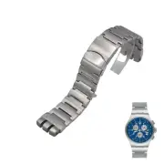 23mm Silver Color Steel Watch Bracelet For Swatch XL Irony The Chrono YOS402G