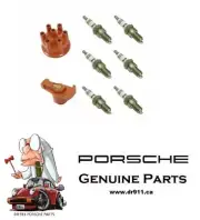 Porsche Carrera Ignition KIT Distributor Cap Rotor Spark Plugs Tune Up Kit 84-89 (for: Porsche)