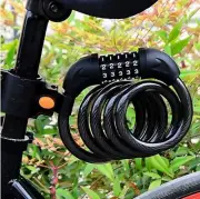 New 5 Digit 40in Length Combination Password Bicycle Cable Chain Lock Black