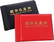 OFFSCH 2pcs Mini Coin Collection Album Coin Storage Book Tokens Medallions Badges Material Unique present for Collectors