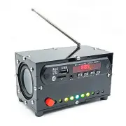 FM Radio DIY Electronic Parts bluetooth Audio Production Kit Multifunctional with Level Indicator Support TF Card/USB Fl