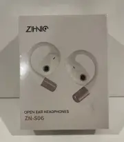 Zihnic Wireless Open Ear Headphones - Mic,Bluetooth Earbuds with Earhooks S06