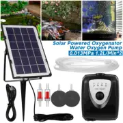 Dual Outlet Solar Oxygen Pump Aquarium Pond Air Bubble Disk Stone Aerator