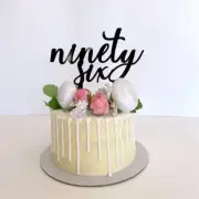 Acrylic Black 'ninety six' Birthday Cake Topper Birthday Decorations Supplies