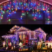 Christmas Lights Outdoor Decorations Curtain Fairy String Light