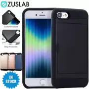 For Apple iPhone SE 3rd 2022 8 7 Case ZUSLAB Wallet Card Holder Case Cover