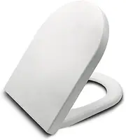 Toilet Seat White Thicken Heavy Duty Quick Release Oval Toilet Lid with Stainless Steel Hinge Elongated Toilet Seat Replacement for Standard Oval (U-Shape Soft Close Quick Release 01)