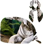 [YTYVAGT] Scrub Caps Women,Scrub Hats Suitable for Women,Jungle Animal Tiger Pattern