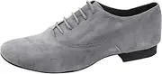 [Rummos] Elite Flexman 240 Men's Dance Shoes - Nubuck Grey - Medium (Normal) - 3.5 cm Standard Heel - Made in Portugal