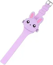 [WRITWAA] Watch for Bunny Toy Cartoon Watch Childrens Toys Kid Toy Toys for Digital Watch Rabbit Toy Watches Silicone Watch Toy Clamshell Electronic Toy Watch Purple