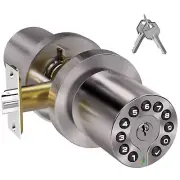 Keypad Door Knob with Key,Keyless Entry Door Lock, Code Locks Door Knob, Auto...