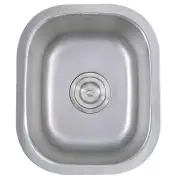 Nantucket Sinks NS1512 15-Inch 18-Gauge Rectangle Undermount Bar/Prep Sink, S...