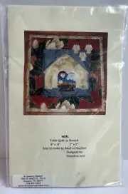 Noel Table Quilt or Brooch Fabric Kit, Birth of Jesus Manger by Grandma Jane