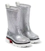[Christian Louboutin Kids] Christian Louboutin Kids Toy Pluie PVC rain boots UK 13 silver
