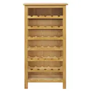 Freestanding Wine Rack Drinks Cabinet Solid Oak Wood Storage Organiser Holder