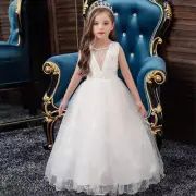 Kid Long Flower Girls Dresses Wedding Party Birthday Clothes Evening Gown