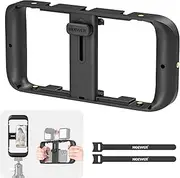 NEEWER Mobile Phone Video Rig, Mobile Phone Grip Stabiliser Cage with Cold Shoe and 1/4 Inch Thread, Video Recording Film Rig, Compatible with iPhone 16 15 Pro Max Plus 14 13 Mini X XS Max XR