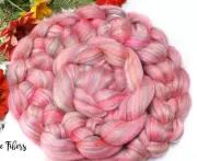 PARADISO- Merino and Silk Blend Combed Top Wool Roving for Spinning Felting 4 oz
