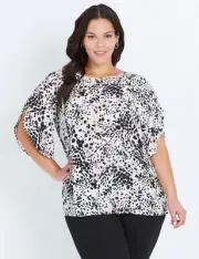 Autograph Top Tunic Shirt Size Plus 14/Regular 18 Elbow Sleeve Viscose RP$80 NEW