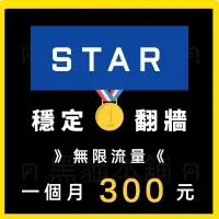 在飛比找蝦皮購物優惠-【現貨】STAR VPN | 一個月 300 | 專業翻牆 
