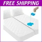 Breathable & Cooling Split King Mattress Protector, Fits Deep Mattresses